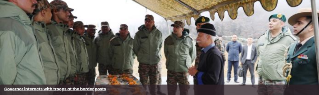 Governor interacts with troops at the border posts