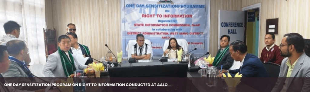 One Day Sensitization Program on Right to Information conducted at Aalo
