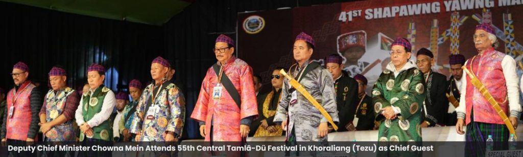 Deputy Chief Minister Chowna Mein Attends 55th Central Tamlã-Dü Festival in Khoraliang (Tezu) as Chief Guest