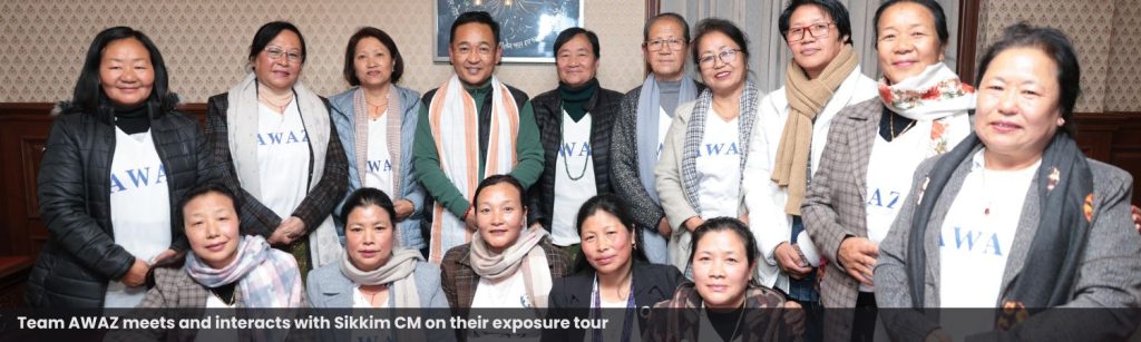 Team AWAZ meets and interacts with Sikkim CM on their exposure tour