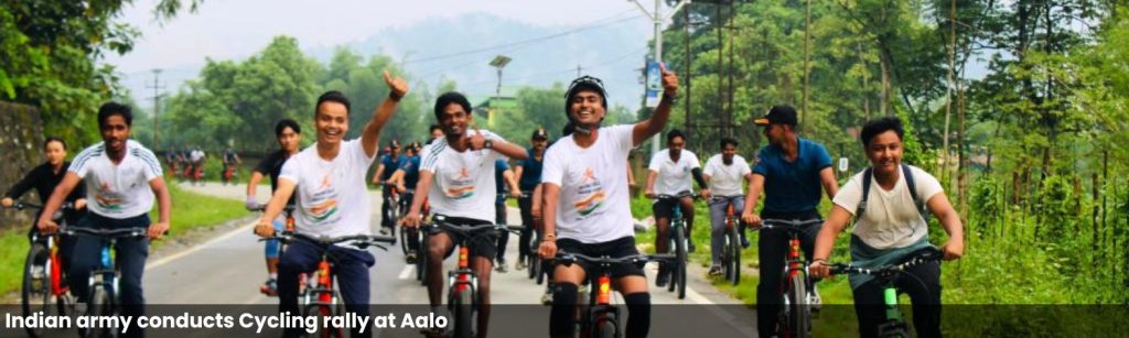 Indian army conducts Cycling rally at Aalo