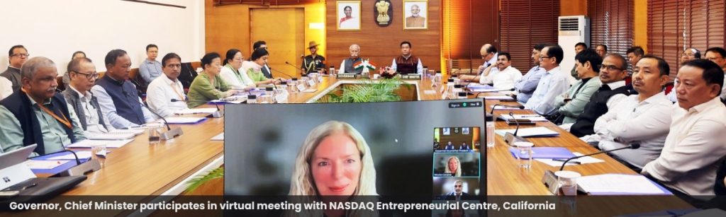 Governor, Chief Minister participates in virtual meeting with NASDAQ Entrepreneurial Centre, California