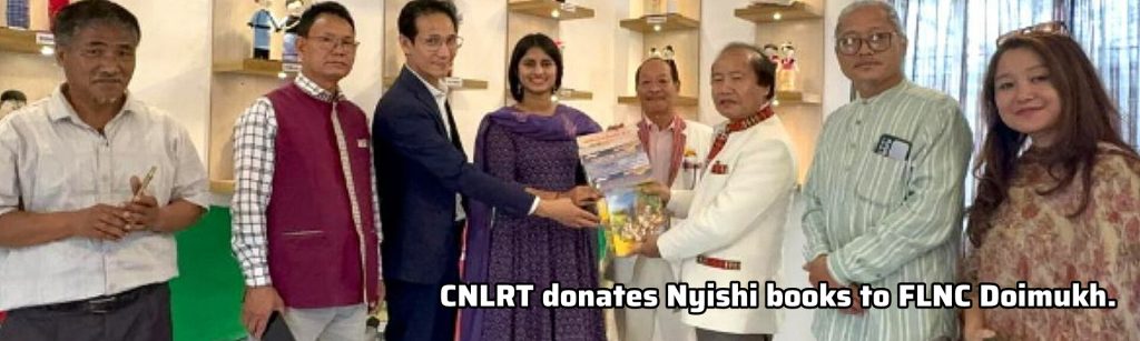 CNLRT donates Nyishi books to FLNC Doimukh.
