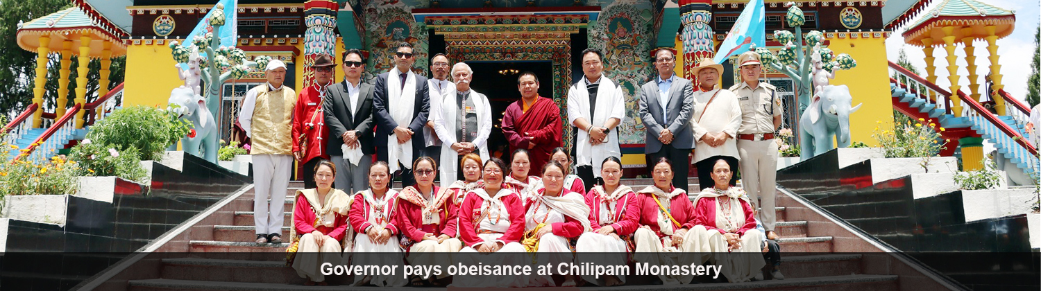 Governor pays obeisance at Chilipam Monastery
