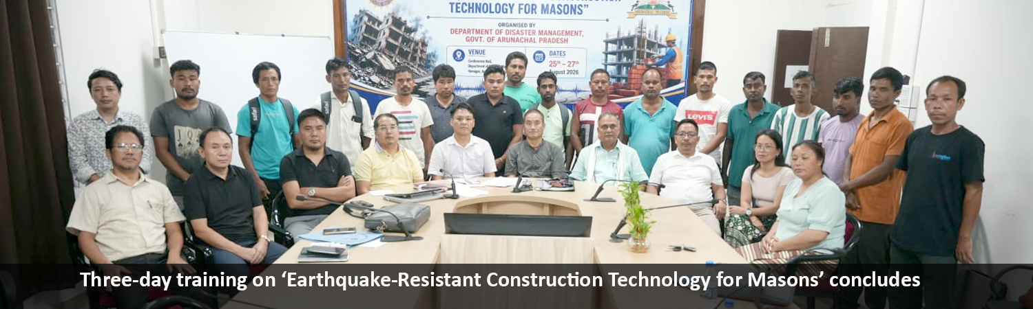 Three-day training on ‘Earthquake-Resistant Construction Technology for Masons’ concludes