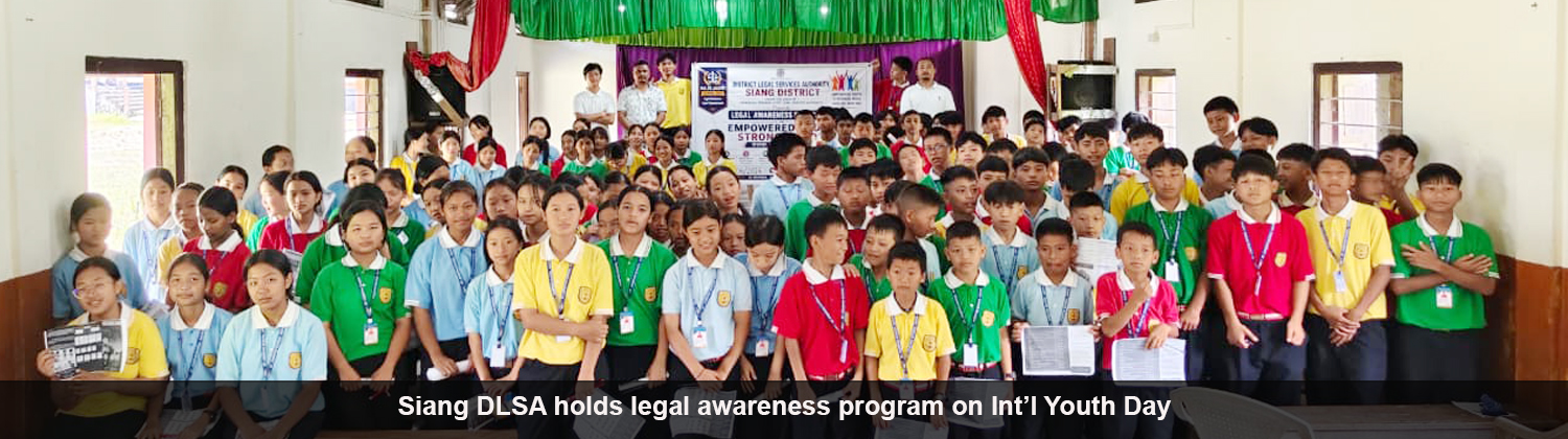 Siang DLSA holds legal awareness program on Int’l Youth Day