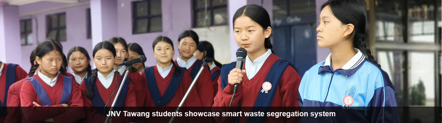 JNV Tawang students showcase smart waste segregation system