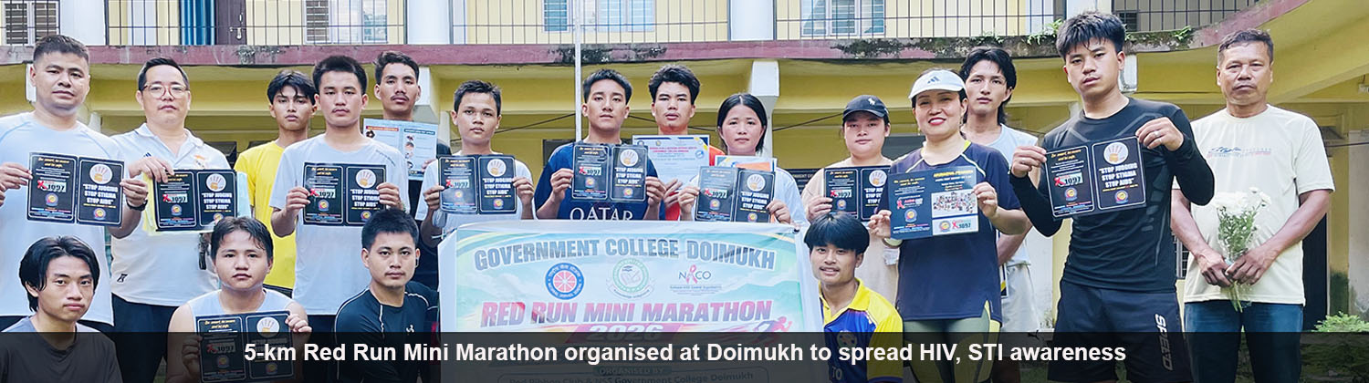 5-km Red Run Mini Marathon organised at Doimukh to spread HIV, STI awareness