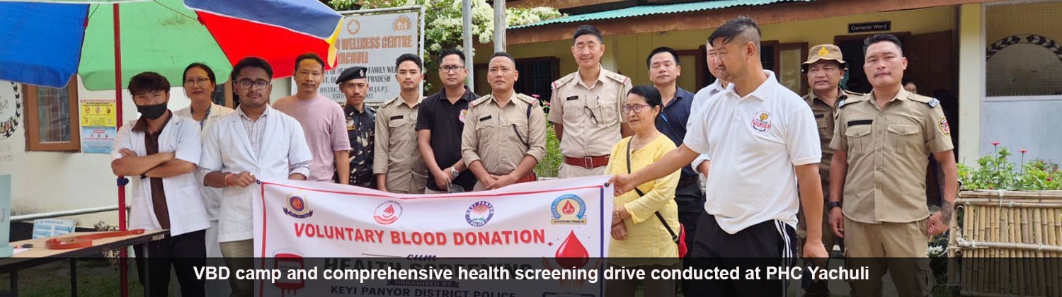 VBD camp and comprehensive health screening drive conducted at PHC Yachuli