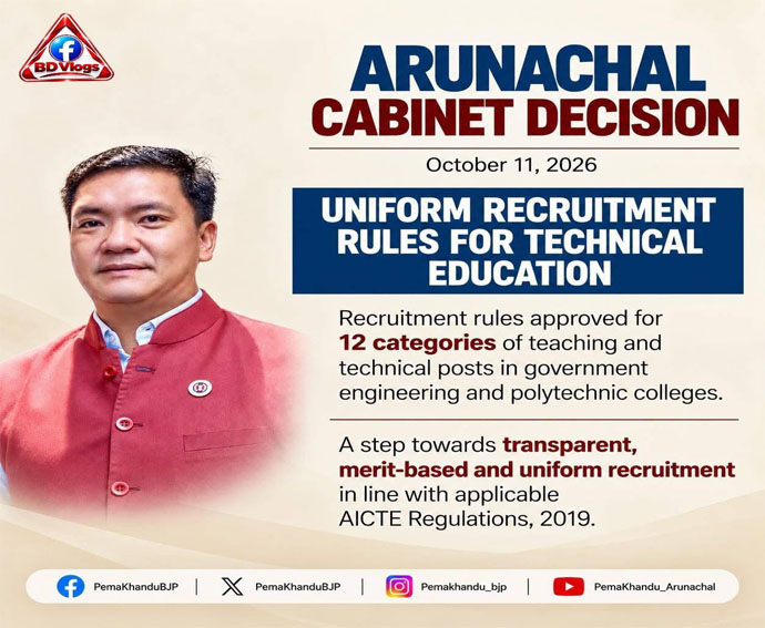 ARUNACHAL CABINET DECISIONS