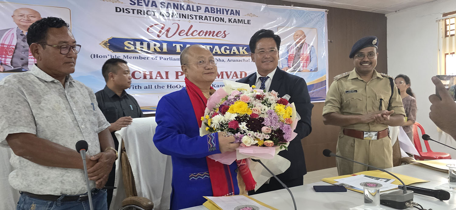 Tagak stresses spring-water conservation during Kamle visit