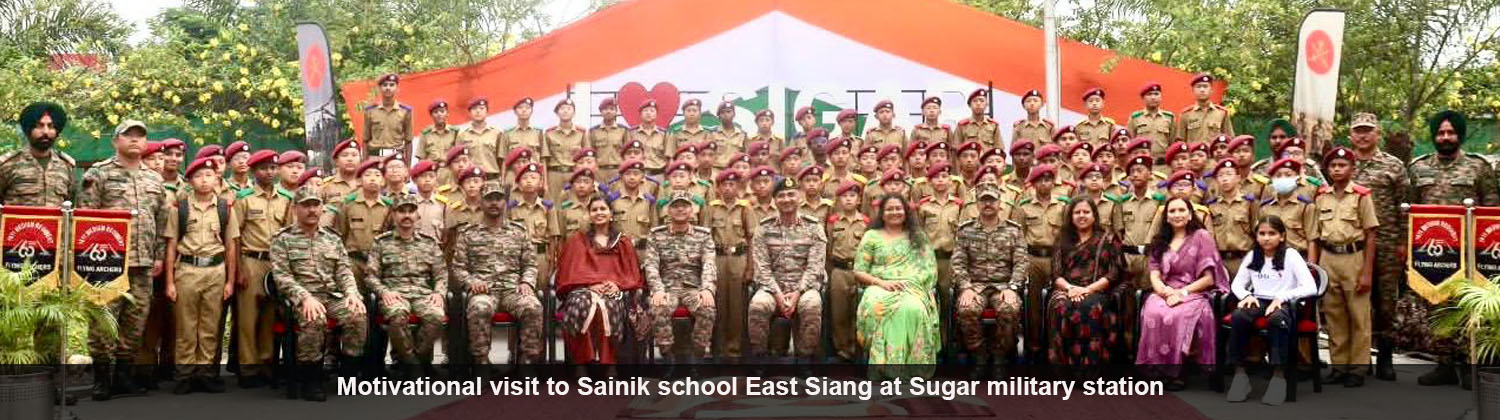 Motivational visit to Sainik school East Siang at Sugar military station